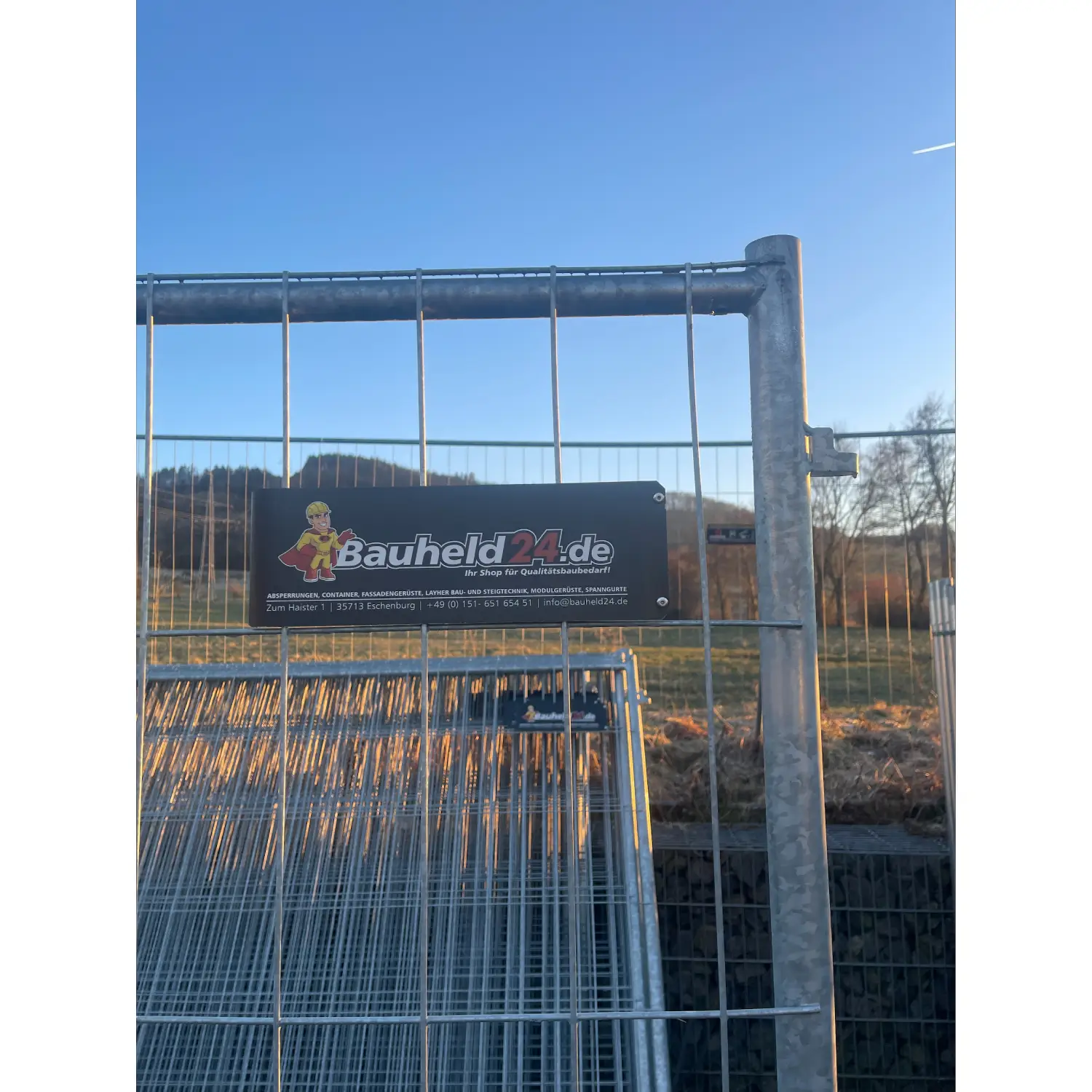 Bauheld24 - Bauzaun BH 2 - 3,50m x 2,00m 4mm Draht