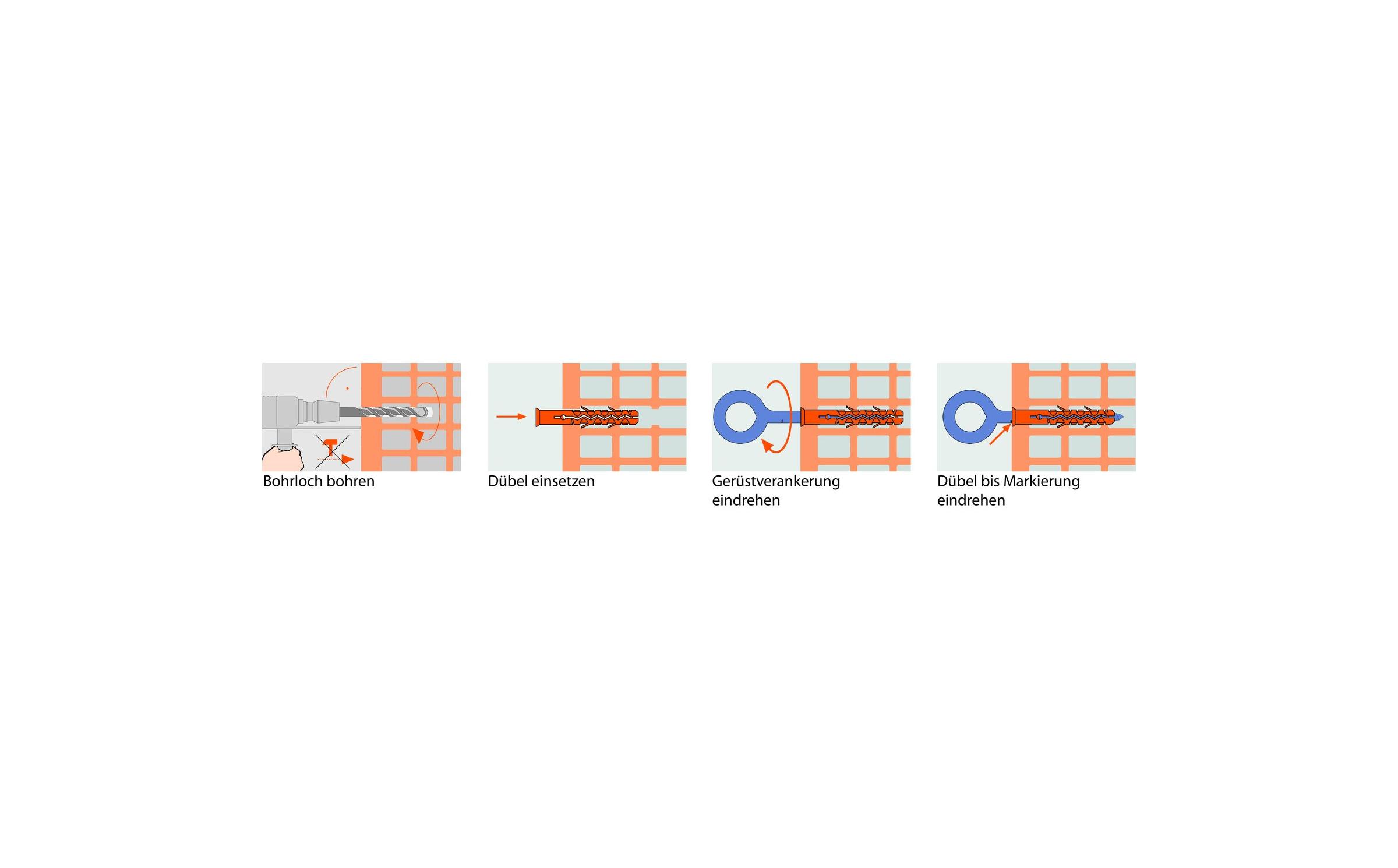 Gerüstdübel Dübel für Gerüstschrauben SMART SCP 14 x 185 Nylondübel 25 Stück 14 x 185