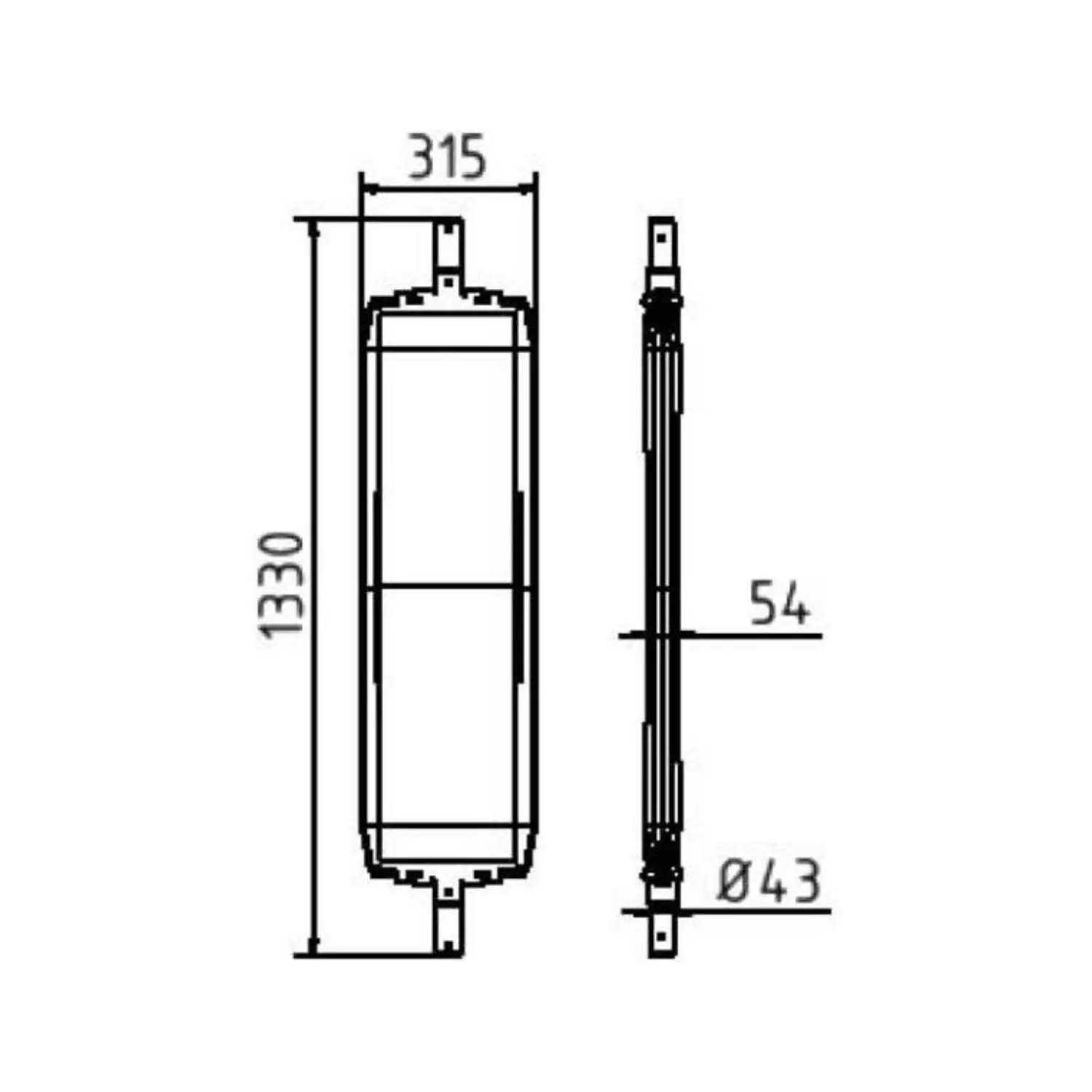 Schake - BASt - Wendebake Typ RA2/C - pfeilförmig einseitig rechts- oder linksweisend