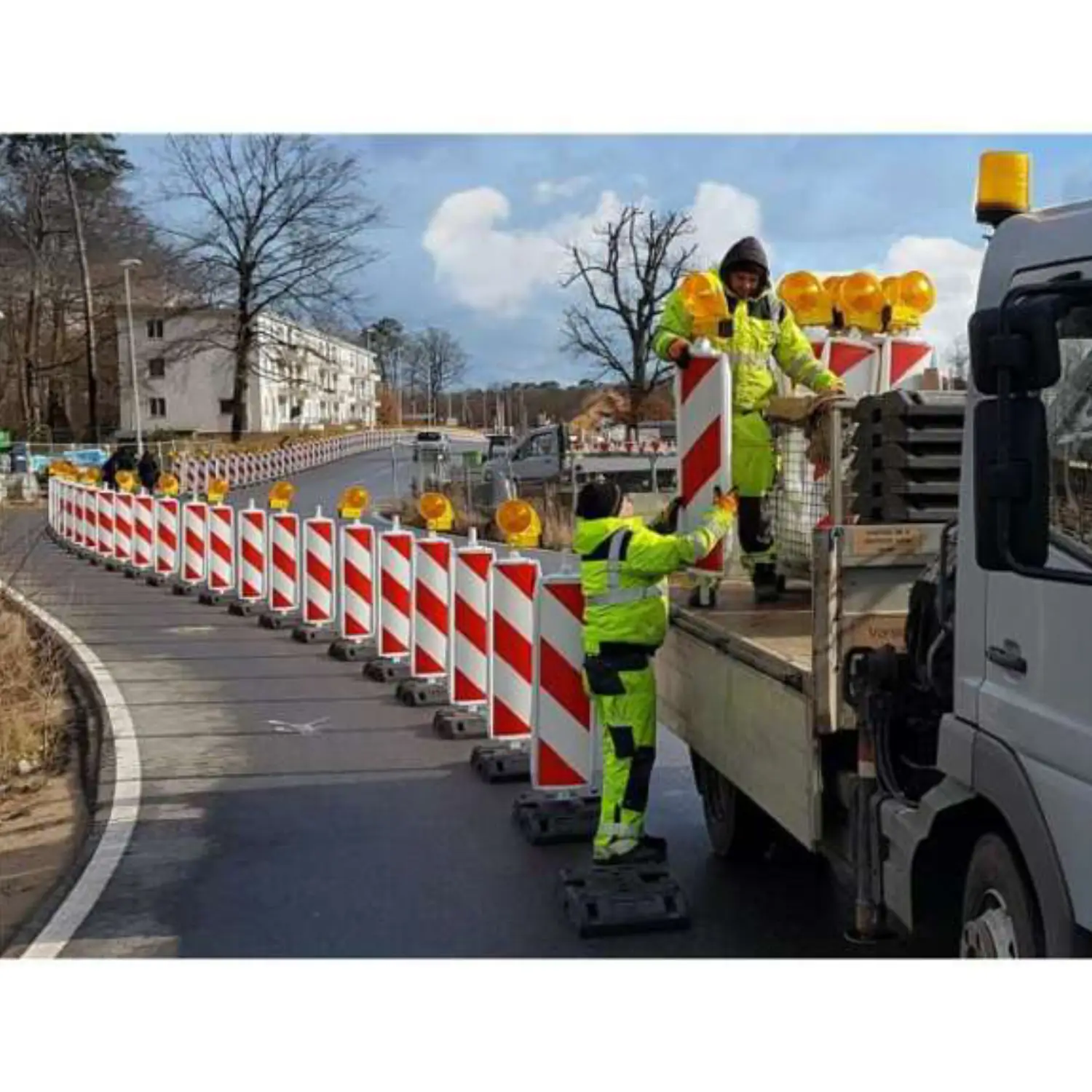 Schake - BASt - Wendebake Typ RA1/A - schraffiert einseitig linksweisend
