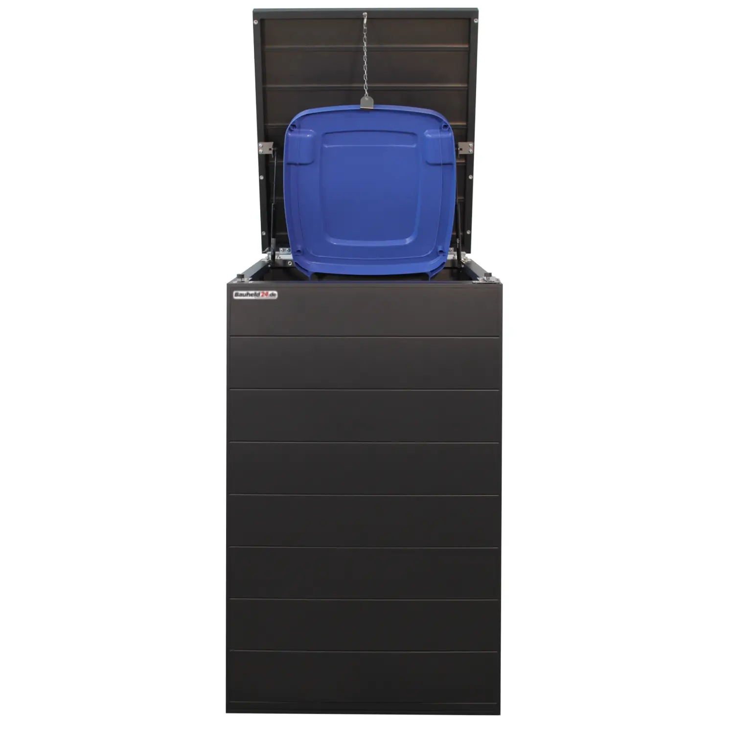 Mülltonnenbox UrbanBox 6er Box-240 Liter-Dunkelgrau-mit Paketbox Premium