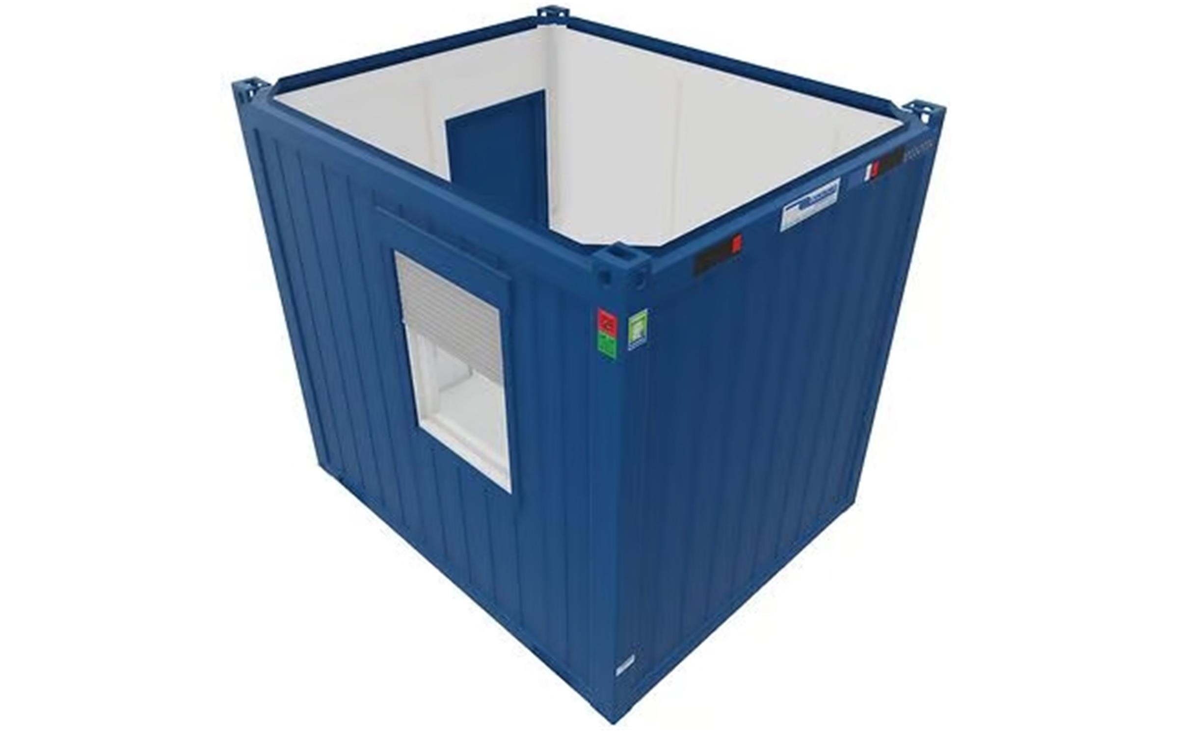 Bürocontainer - Standard 10'-2989mm-RAL 5010 enzianblau