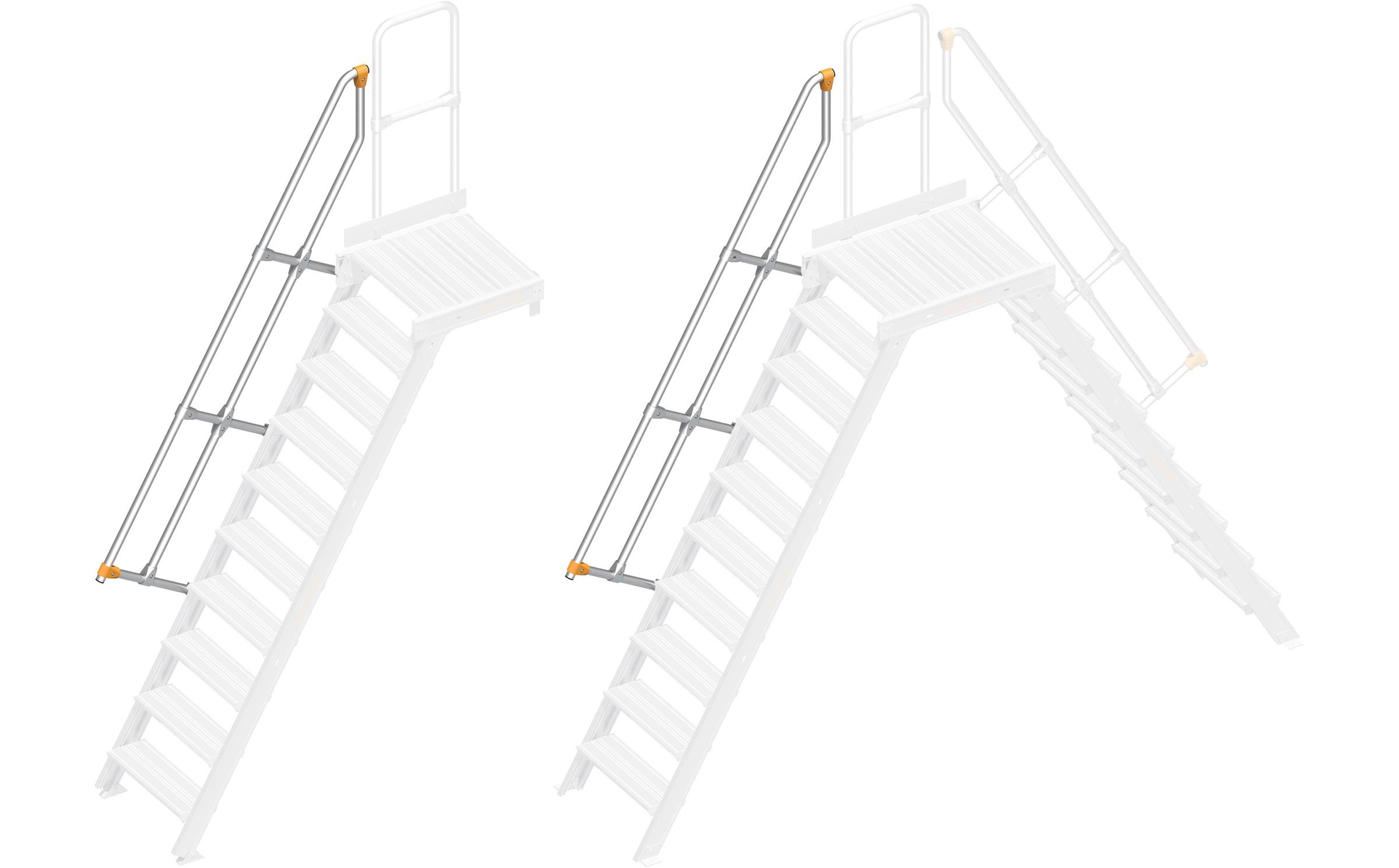 Layher - Treppengeländer Plattformtreppe 112 - Übergang 114 - 60° 2,40m Layher - Treppengeländer Plattformtreppe 112 - Übergang 114 - 60° 2,40m