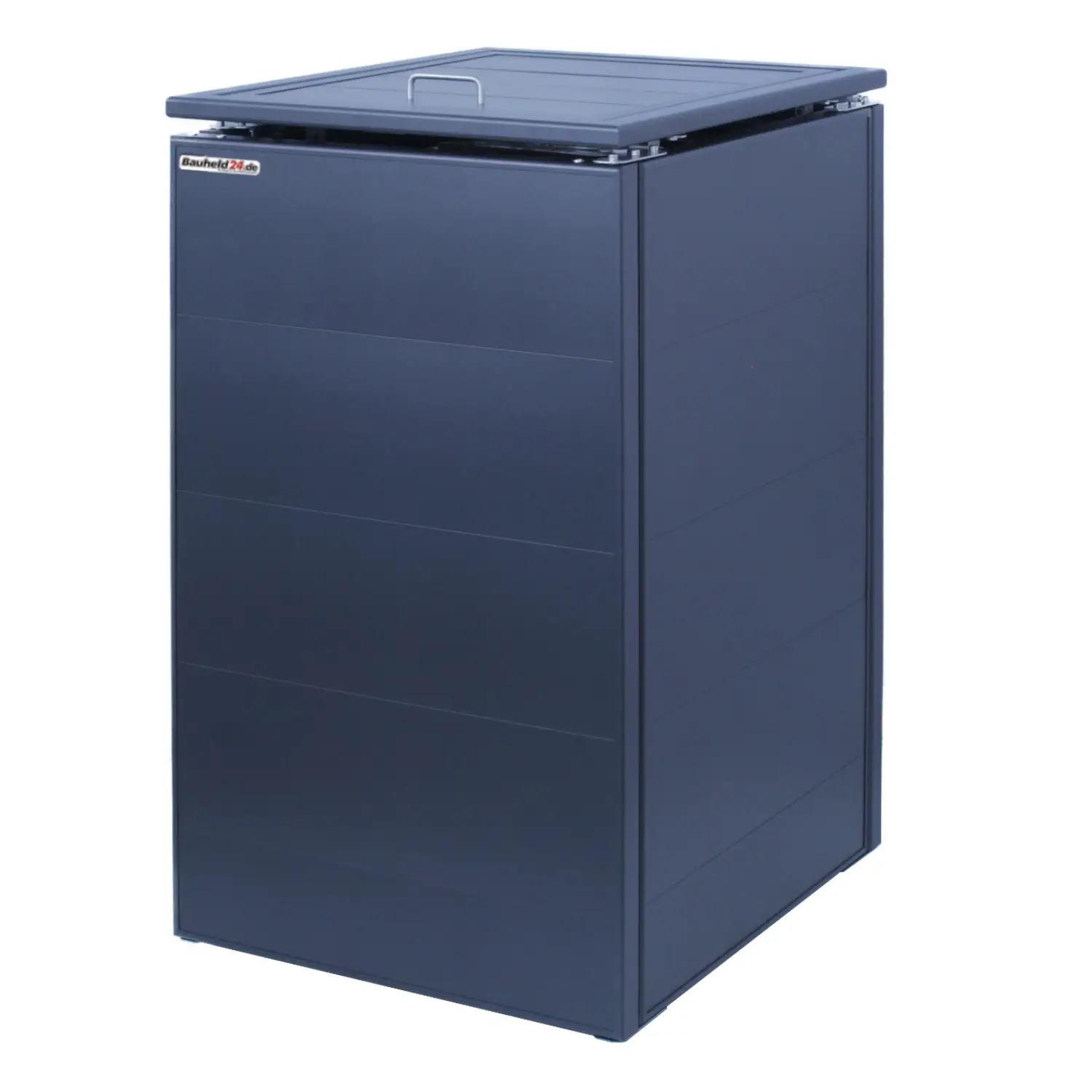 Mülltonnenbox FutureBox 6er Box-240 Liter-Trend-Grau-mit Rückwand-mit Schließkombination-Push To Open