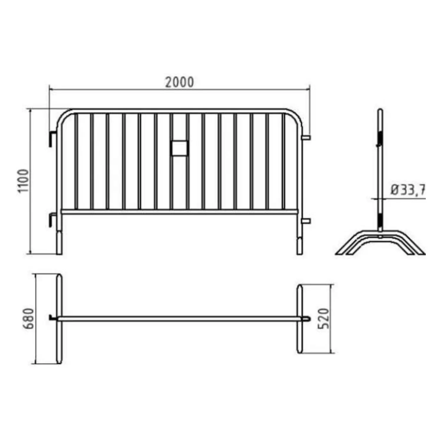 Absperrgitter Typ D 2,50m - Schake