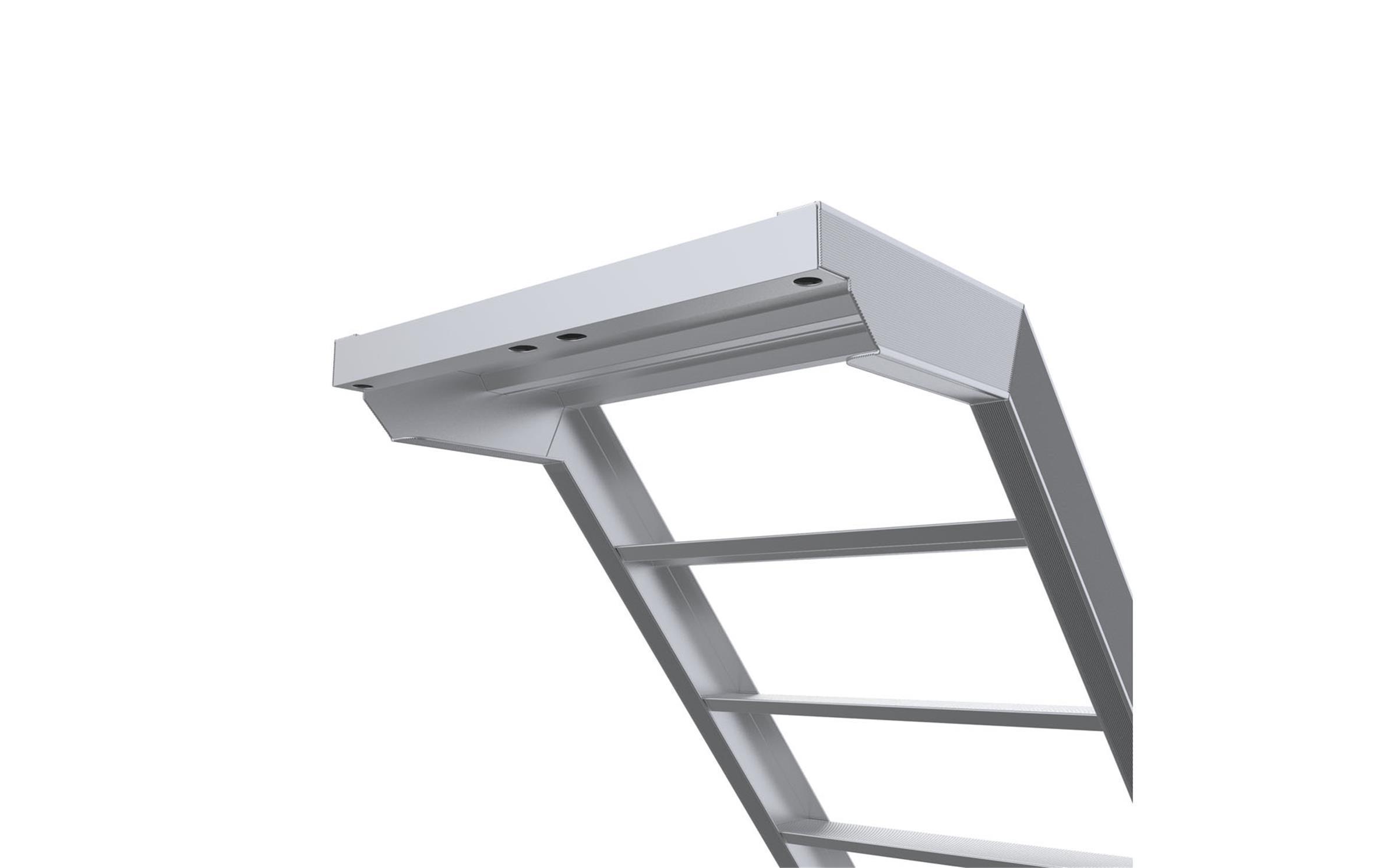 Uni - Aluminiumtreppe mit Podest 3,00m