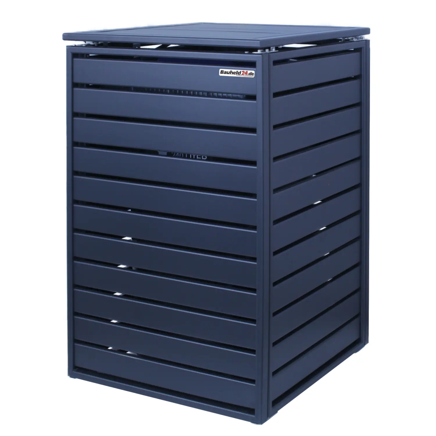 Mülltonnenbox PureBox 6er Box-240 Liter-Trend-Grau-mit Rückwand-mit Schließkombination-Push To Open