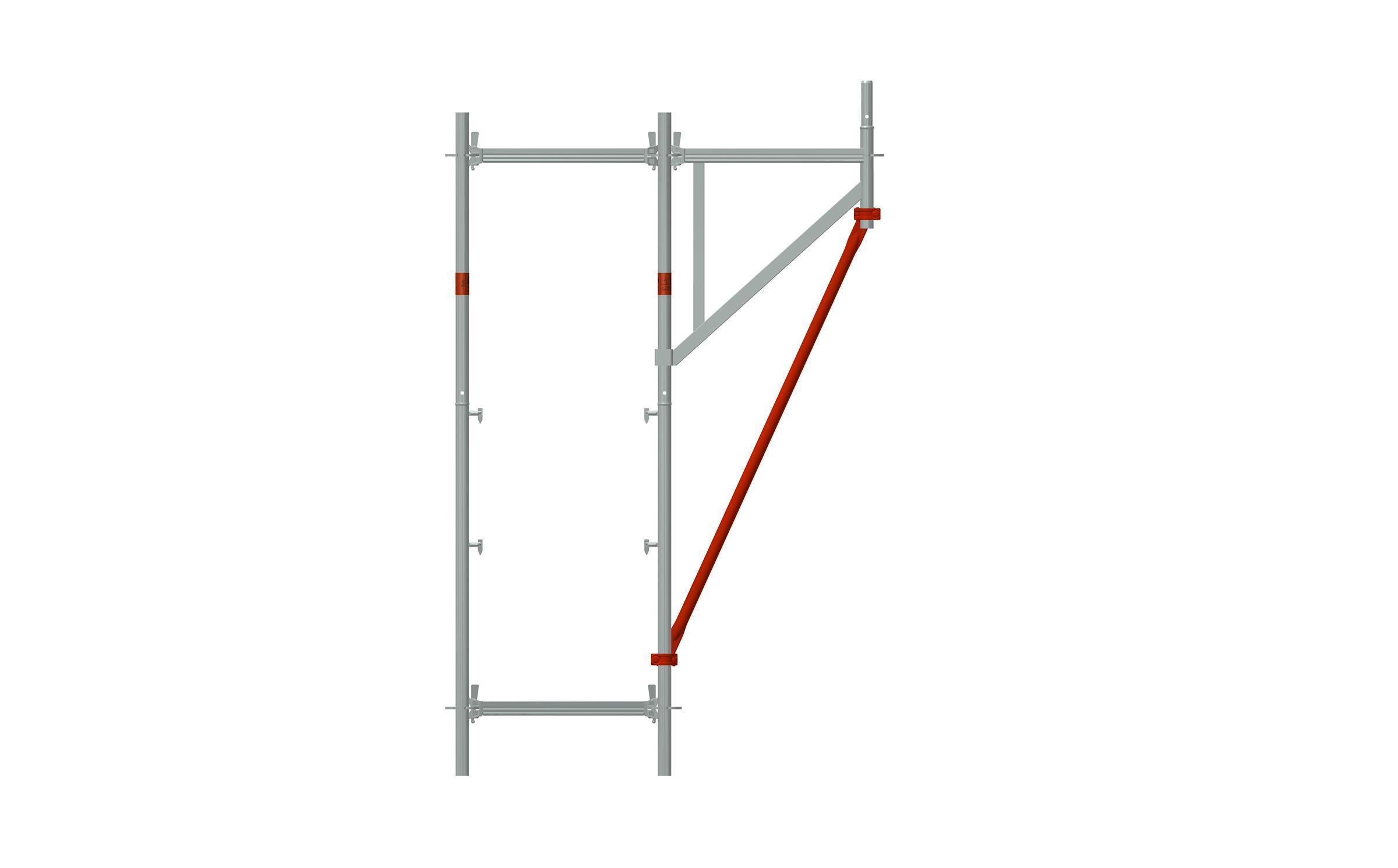Systemfrei - Querdiagonale für 2-bohlige Ausleger/Konsole 1,77m Lang Systemfrei - Querdiagonale für 2-bohlige Ausleger/Konsole 1,77m Lang