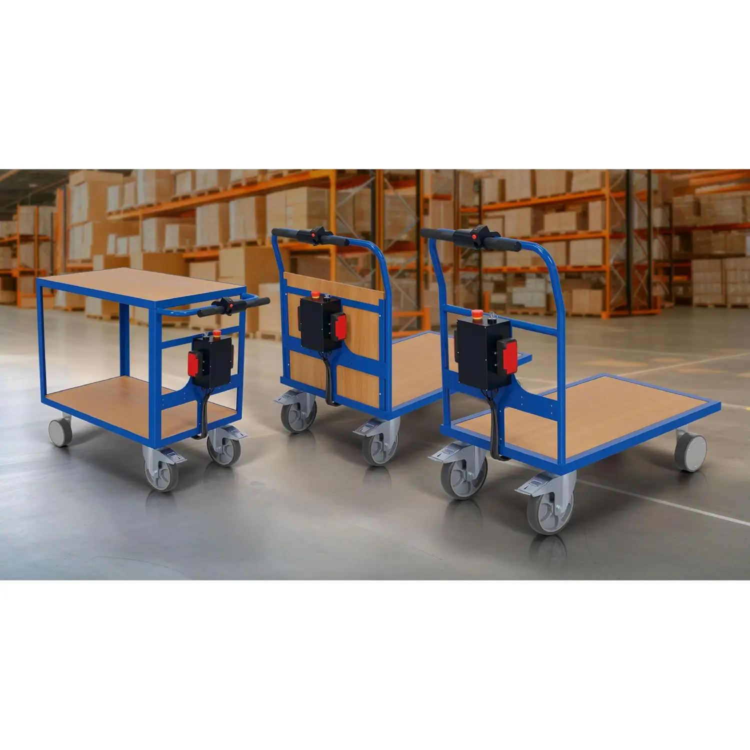 BS Rollen - Elektrischer Schiebebügelwagen 1000 x 700 mm SBW.1070.E
