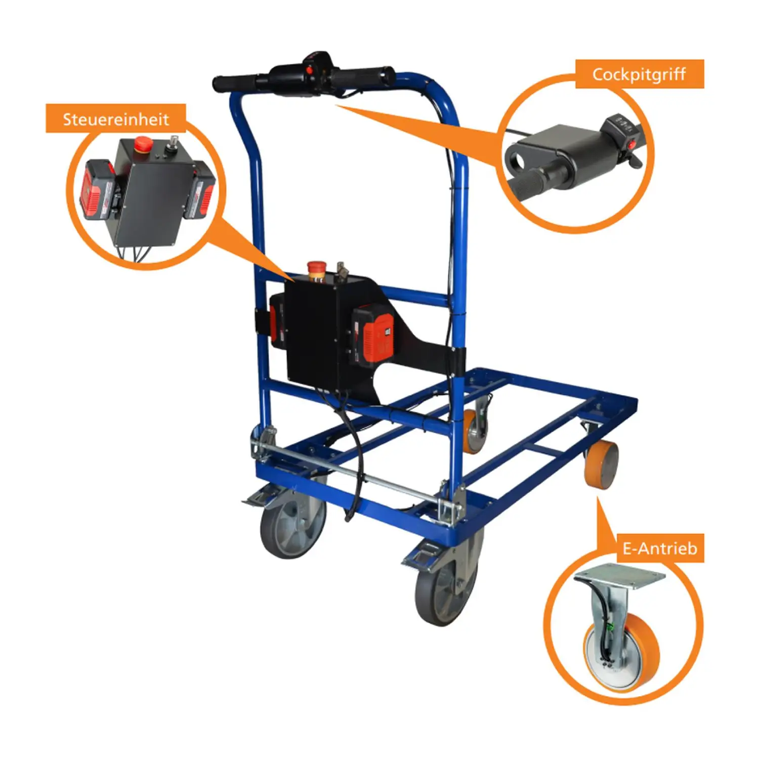 BS Rollen - Elektrischer Schiebebügelwagen 1000 x 700 mm SBW.1070.E