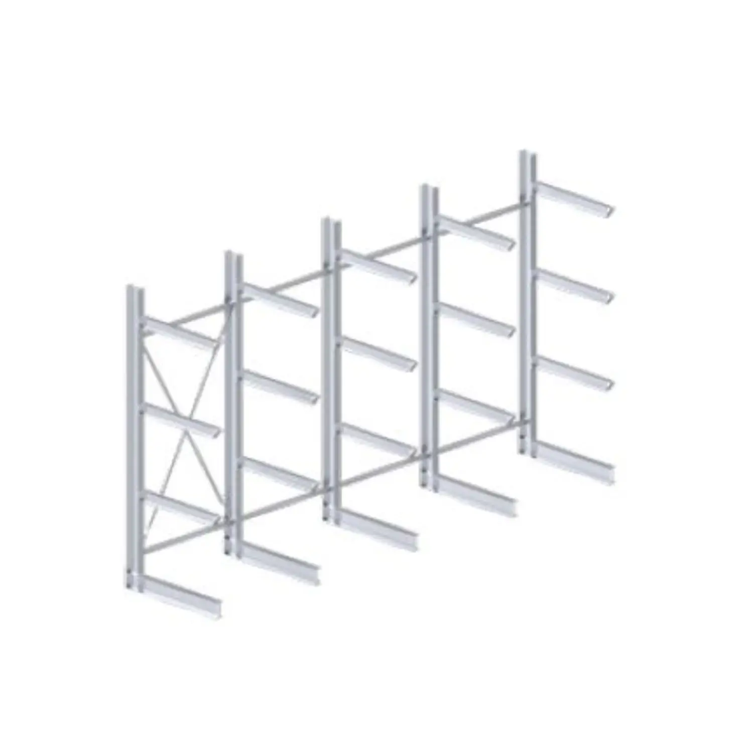 OPTI-RACK-REGAL EINSEITIG – IPE 180 - KRAGARMREGAL 6,00 m