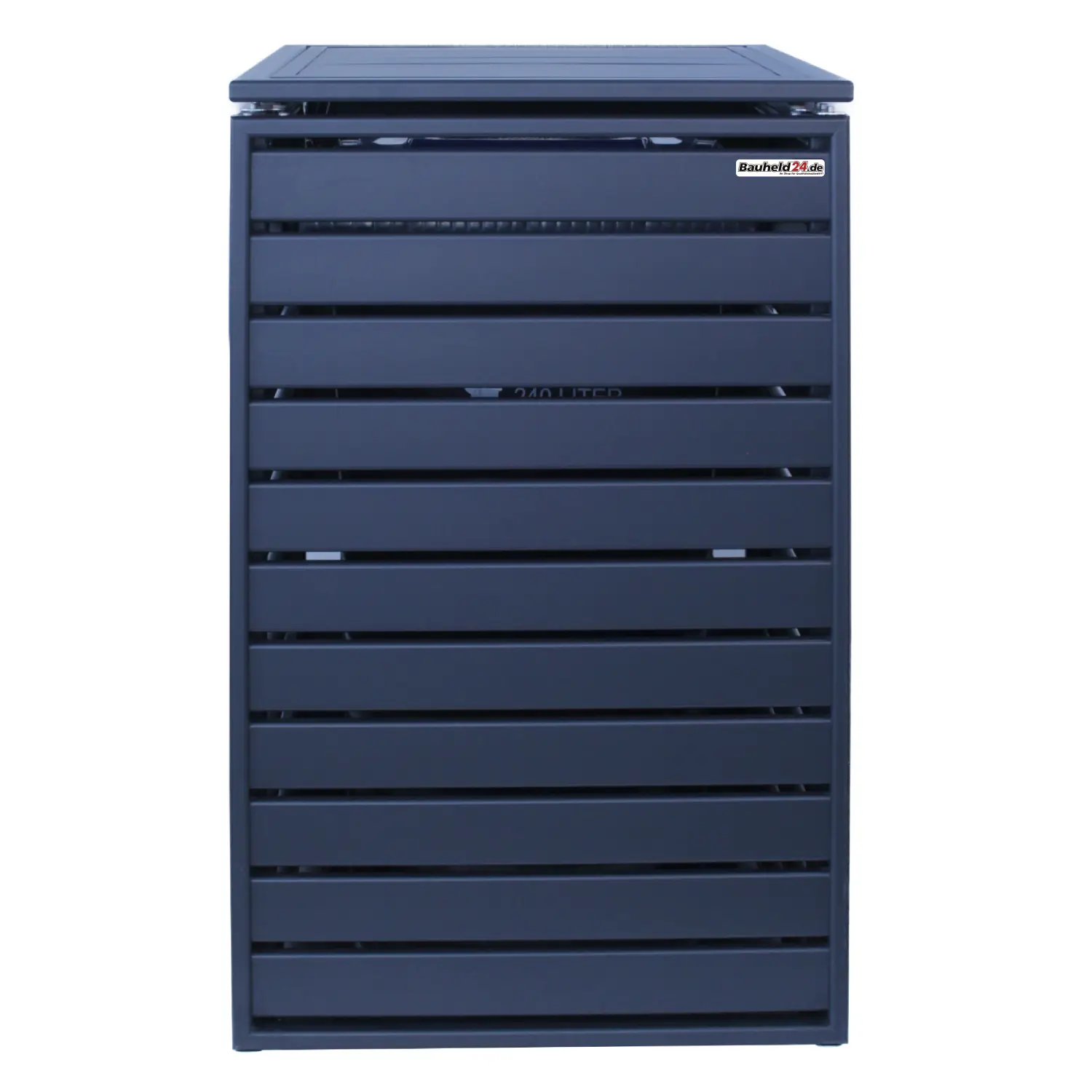 Mülltonnenbox PureBox 6er Box-240 Liter-Trend-Grau-mit Rückwand-mit Schließkombination-Push To Open