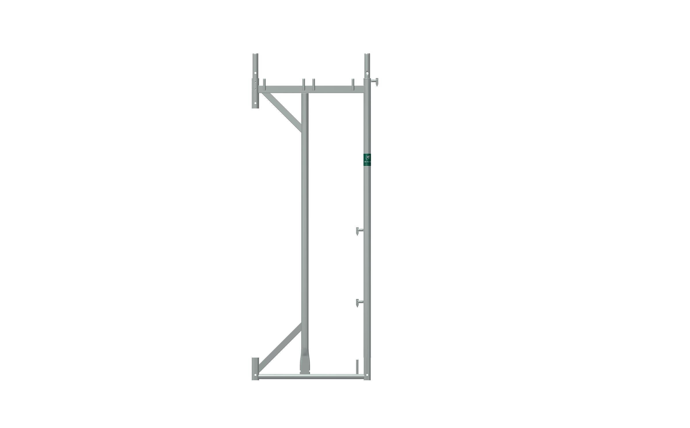 Plettac - Vertikalrahmen Stahl für Dachüberstand 2,00m x 0,74m