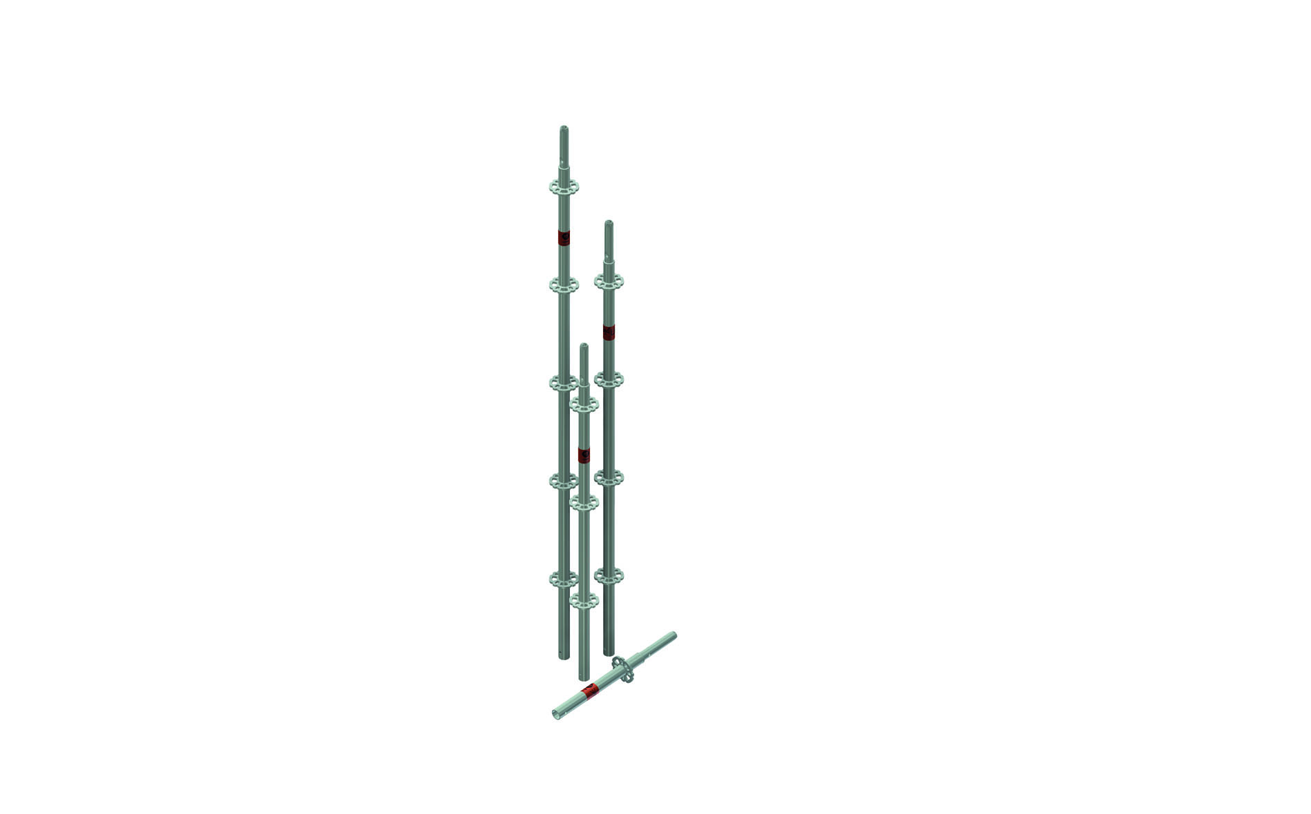 Combi - Vertikalstiel mit gestauchtem Rohrverbinder 0,50m